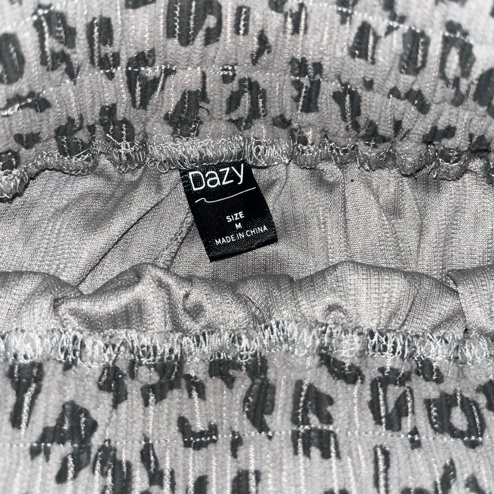 Gray and Dark Gray Leopard print pants